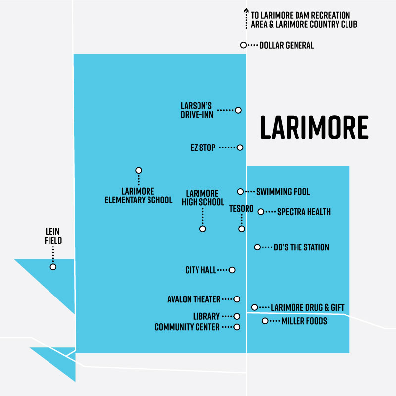 Map-of-Larimore-North-Dakota-Grand-Forks-County Map of Larimore North Dakota in Grand Forks County