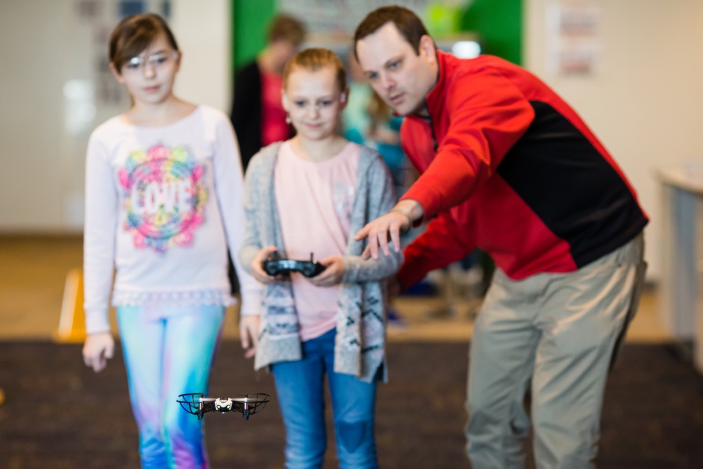 Girls Flying Drones at Best School System in North Dakota SOULSHINE CREDIT