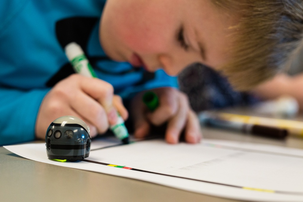 Kid Drawing at Grand Forks Public School SOULSHINE CREDIT
