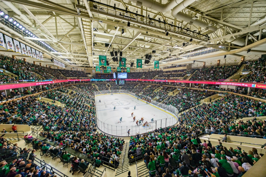 Crowd Gathers for UND Athletics Hockey Game Versus Minnesota in Grand Forks