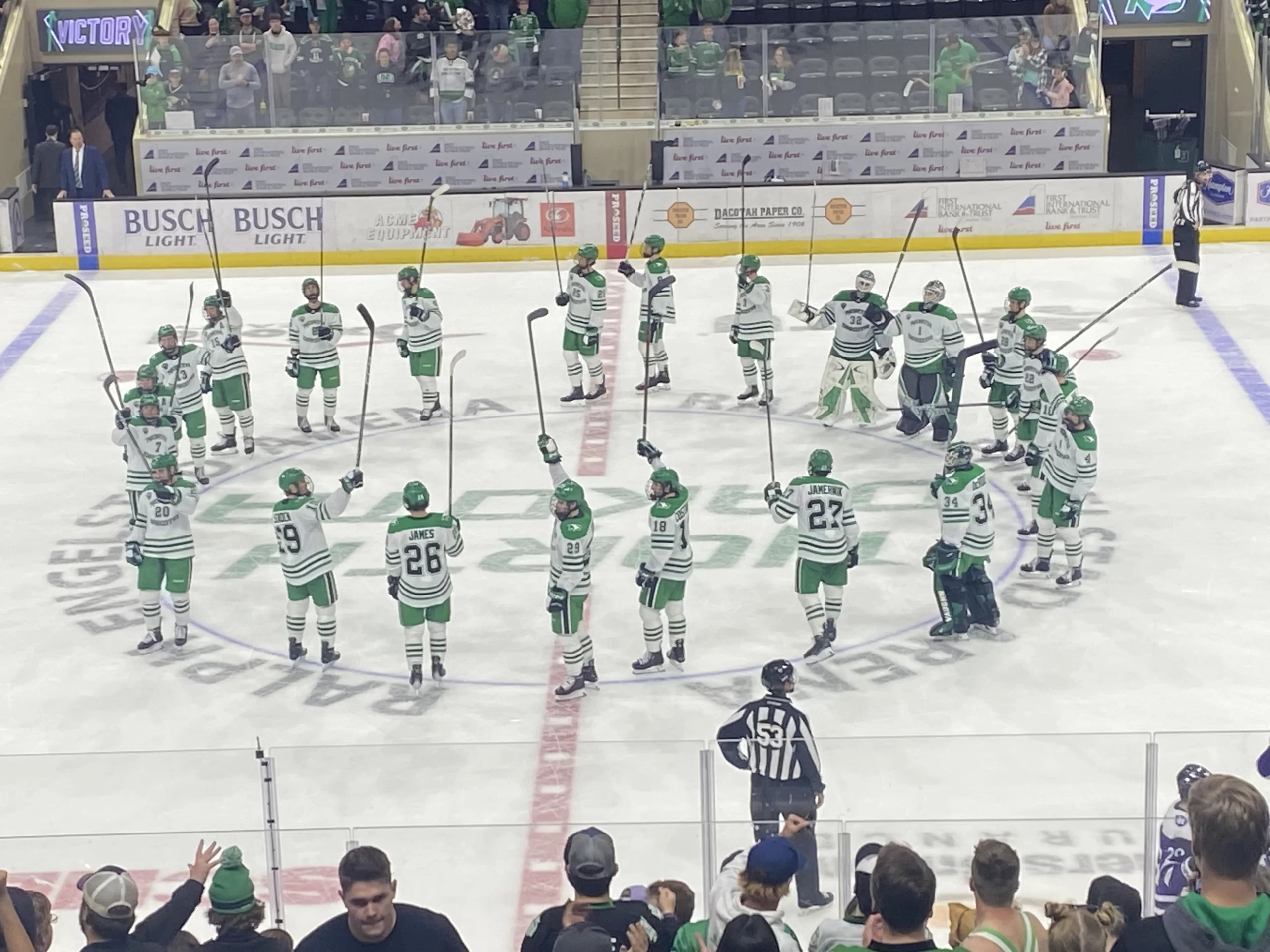 und-hockey-grand-forks University of North Dakota hockey game in Grand Forks.