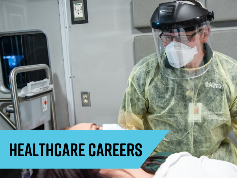 Grand Forks Healthcare Careers Doctor smiles at patient in Grand Forks Hospital