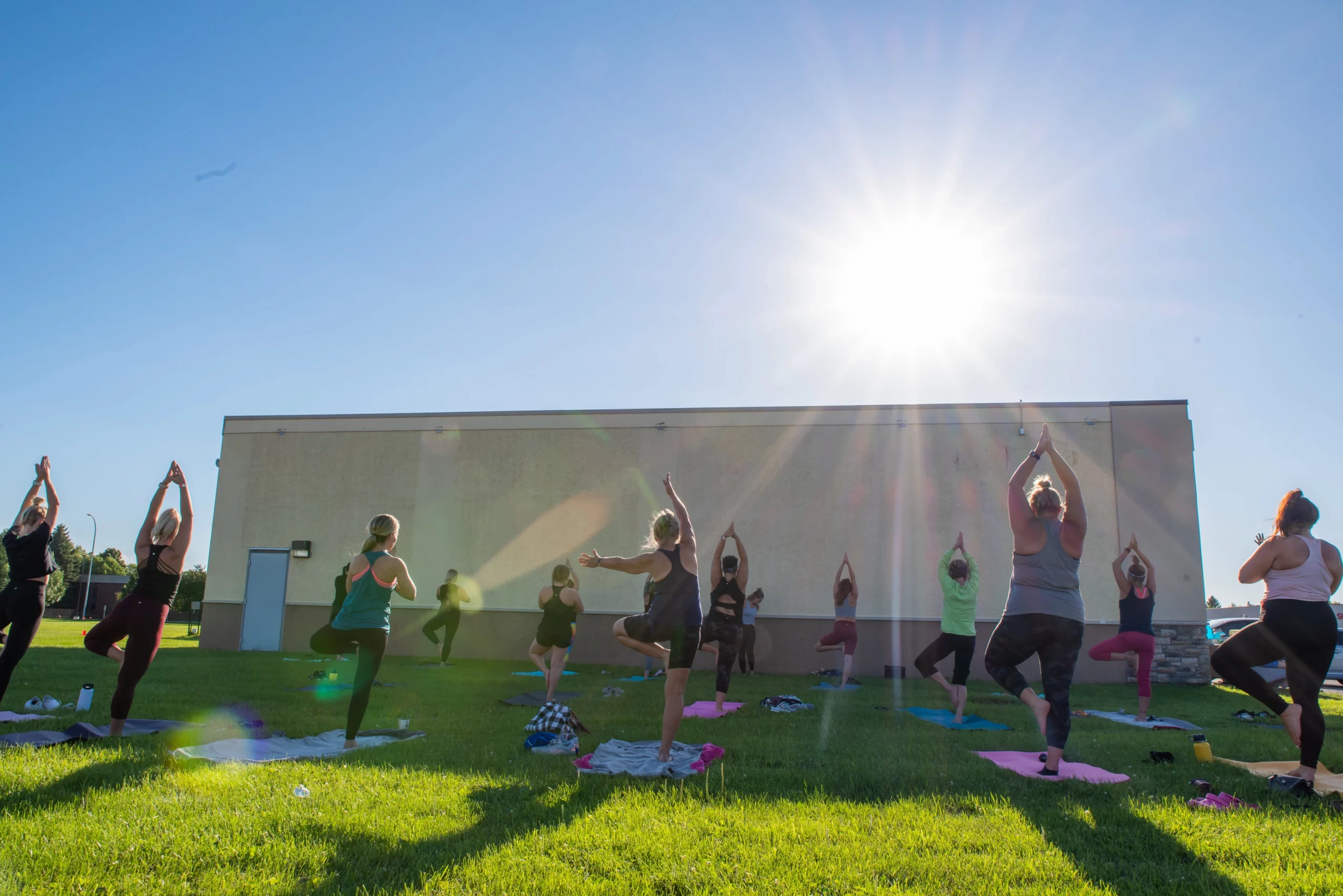 lotus-yoga-in-the-park Lotus Yoga in the park in Grand forks.