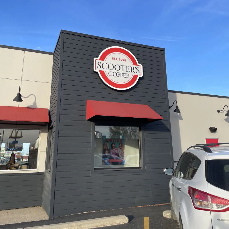 scooters Scooter's coffee in Grand Forks exterior view.