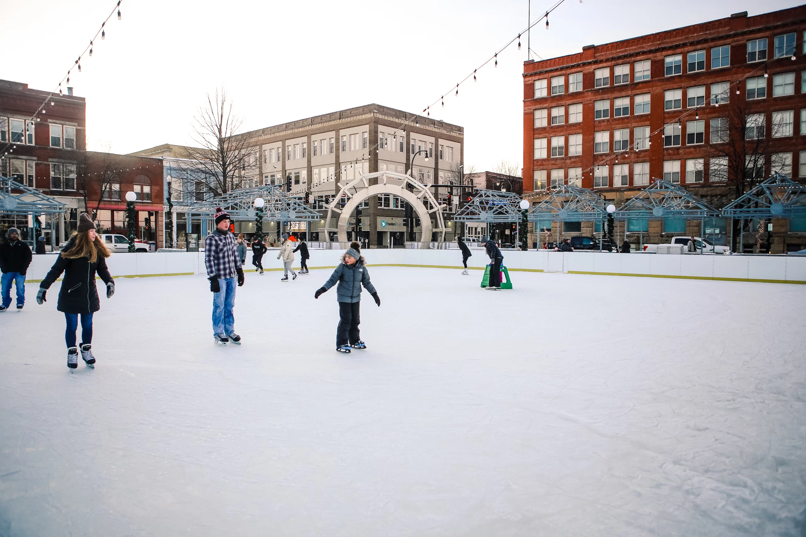 ice-skating-grand-forks Ice Skating in Grand Forks Town Square.