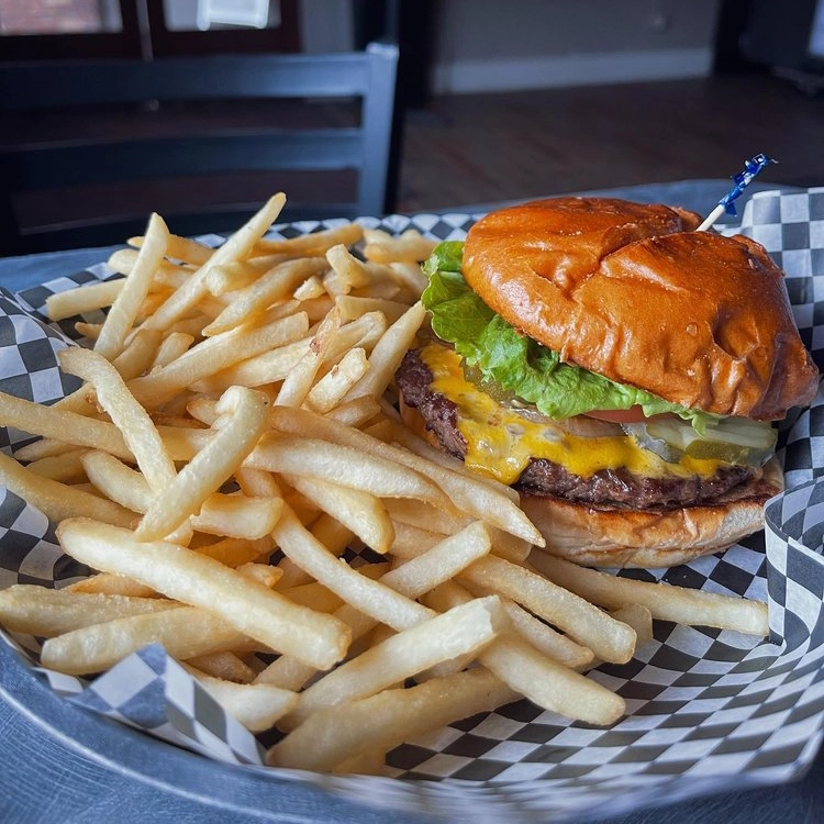 joes-burger Grand Forks Burger from Joe Black's Bar and Grill.