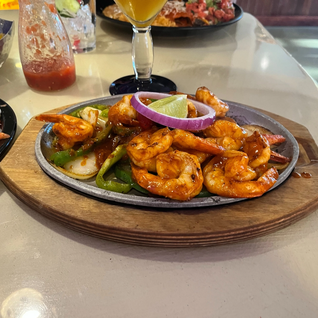 Plate of food at Charras and Tequila in Grand Forks.