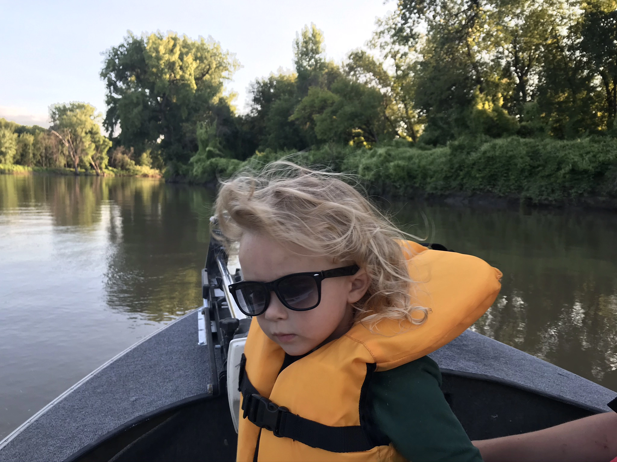 jude-in-a-life-vest Jude Anderson in a stylish life vest on the Red River.