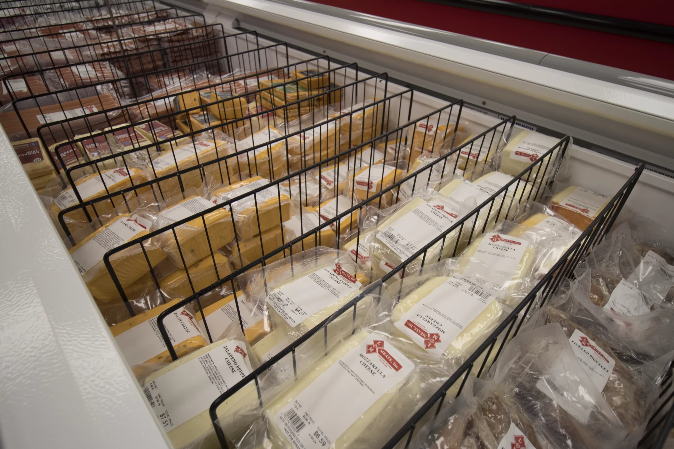 cheeses Cheeses at LM Meats in Grand Forks.