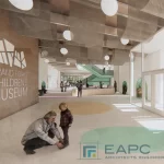 A rendering of the entrance into the upcoming North Dakota Children's museum in Grand forks
