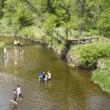 Turtle River Photo Image from above of the Turtle River play area in the stream!