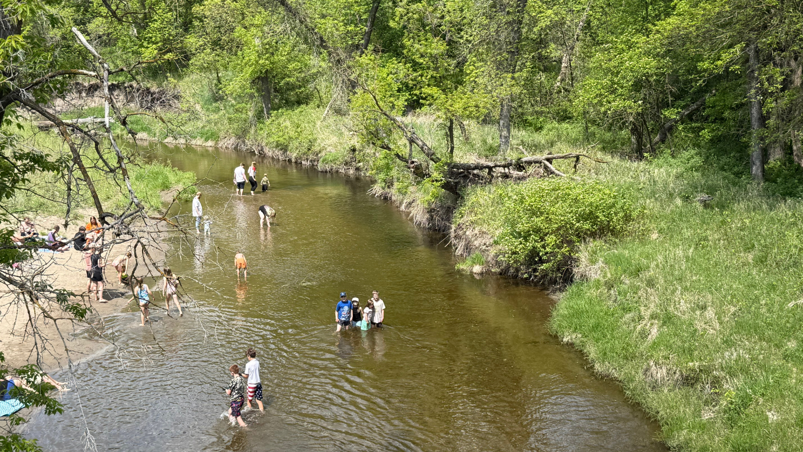 Turtle River Photo Image from above of the Turtle River play area in the stream!
