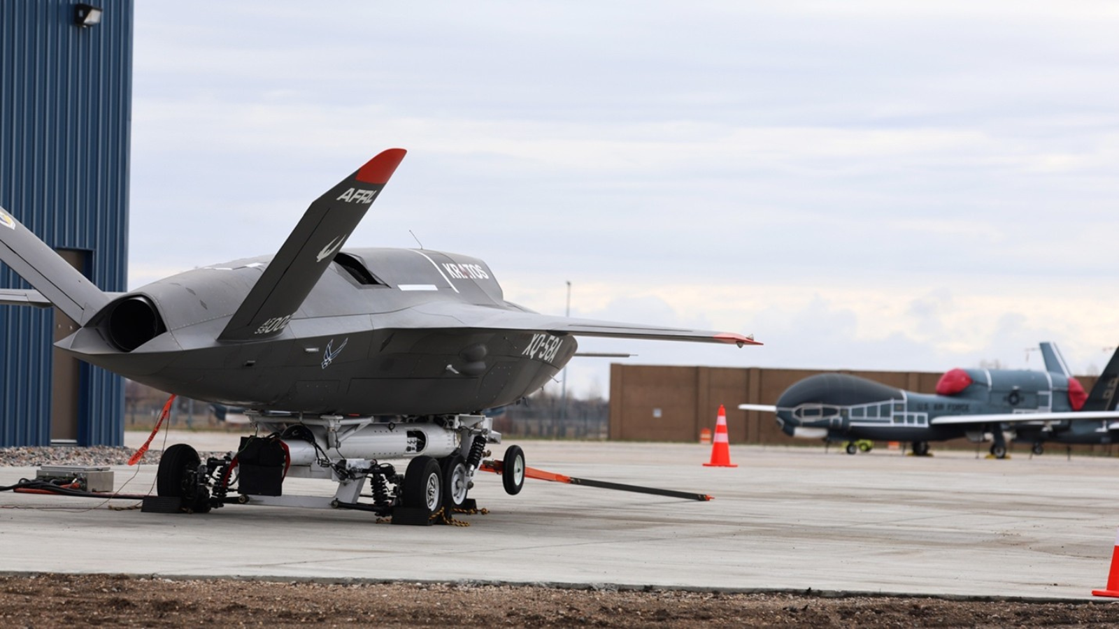 UAS Jet Photo a jet sits out in the lot