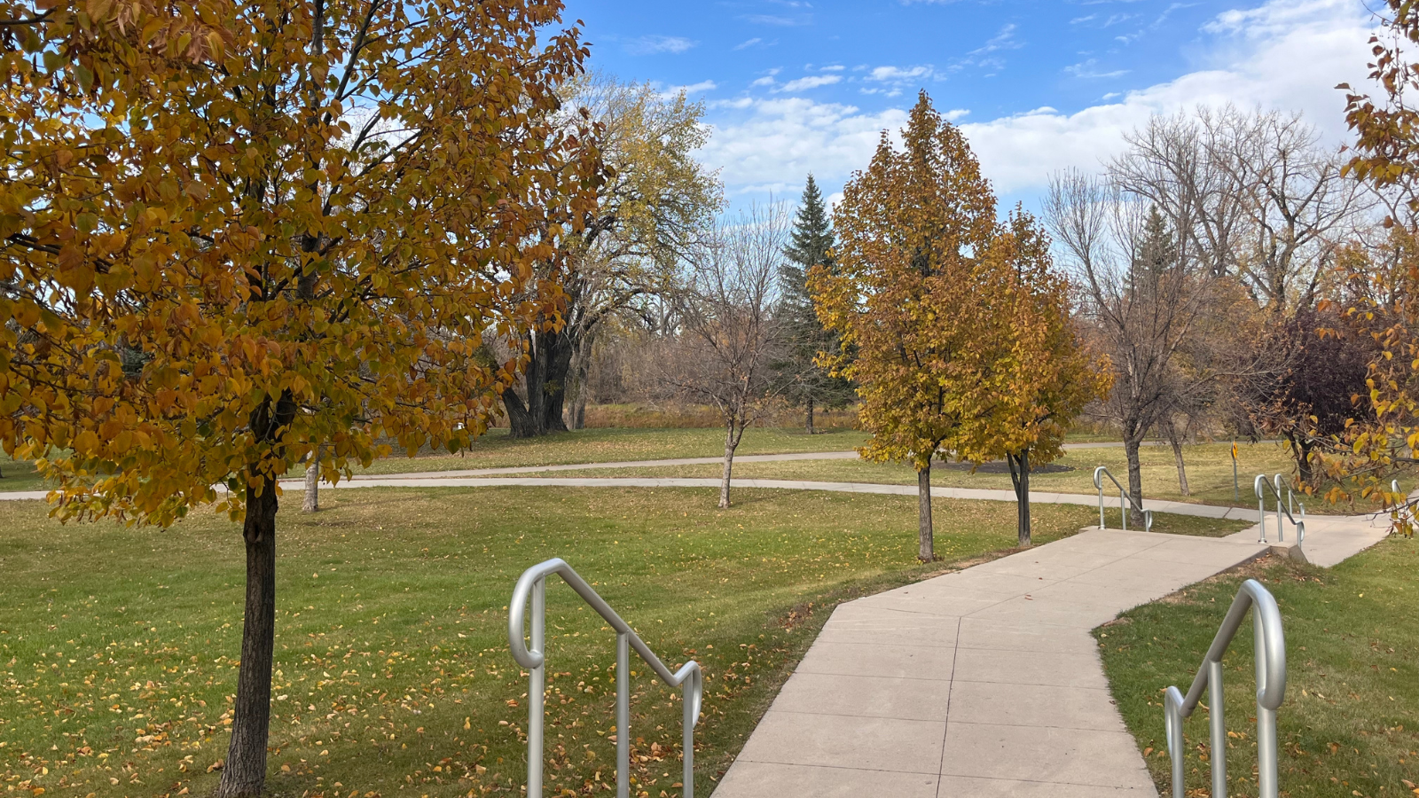 Greenway Fall Colors Greenway entrance with a nice view of the fall foliage you can see