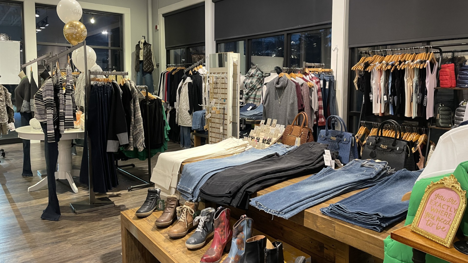 Mainstream Boutique Mainstream Boutique photo of the west side of the store. Loads of jeans to pick from, shoes, and fun sweaters!