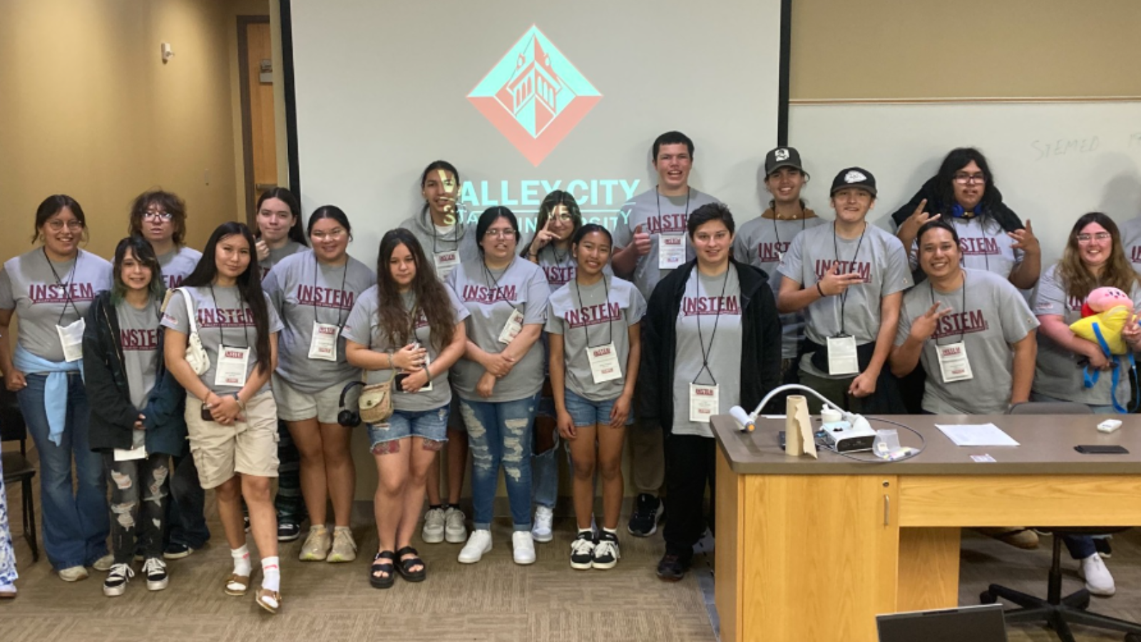 Group picture from 2025 at the VCSU at the camp