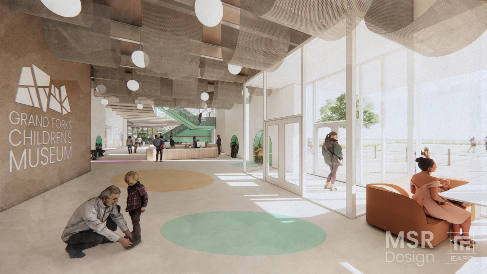 A mockup design of the inside of the future Children's Museum